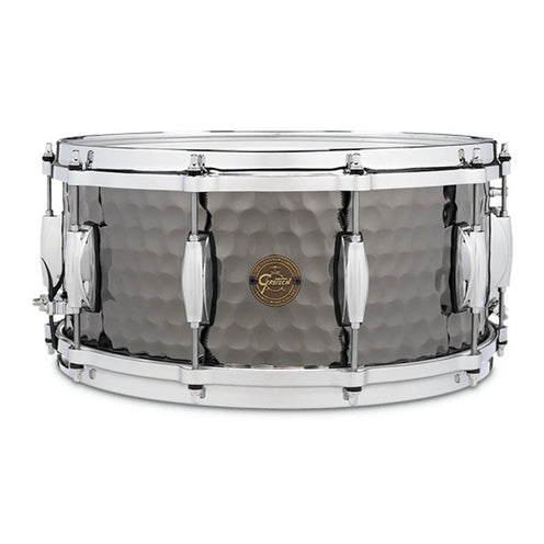 Gretsch S1-6514WH-BSH 6.5x14inch Hammered Black Steel Snare Drum (B-Stock)