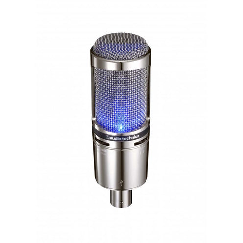 Audio-Technica AT2020USB+V Limited Edition Cardioid Condenser Studio Microphone, Chrome