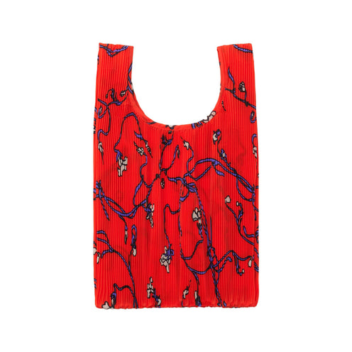 Baggu Pleated Bag, Red Snapdragon
