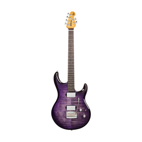 Ernie Ball Music Man Steve Lukather L4 HH Maple Top Electric Guitar, RW FB, Purple Slushie