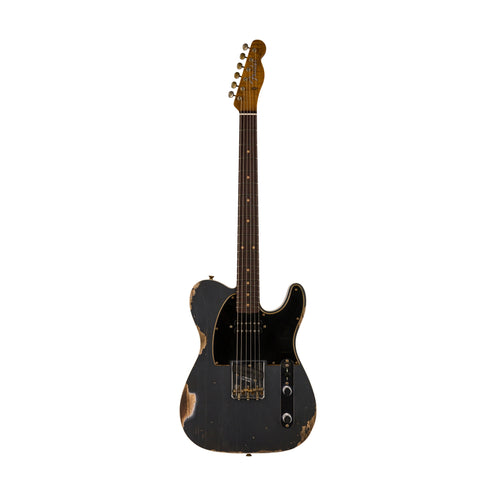 Fender Custom Shop Ltd Ed HS Telecaster Custom Relic Electric Guitar, Aged Charcoal Frost Metallic