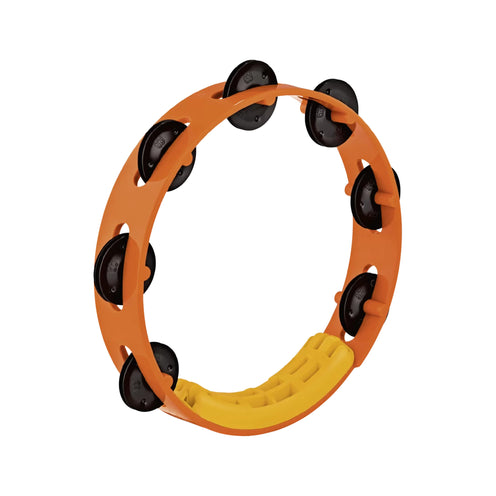 MEINL Viva Rhythm VR-ABS1 8inch Molded ABS Tambourine, Single Row, Red/Orange