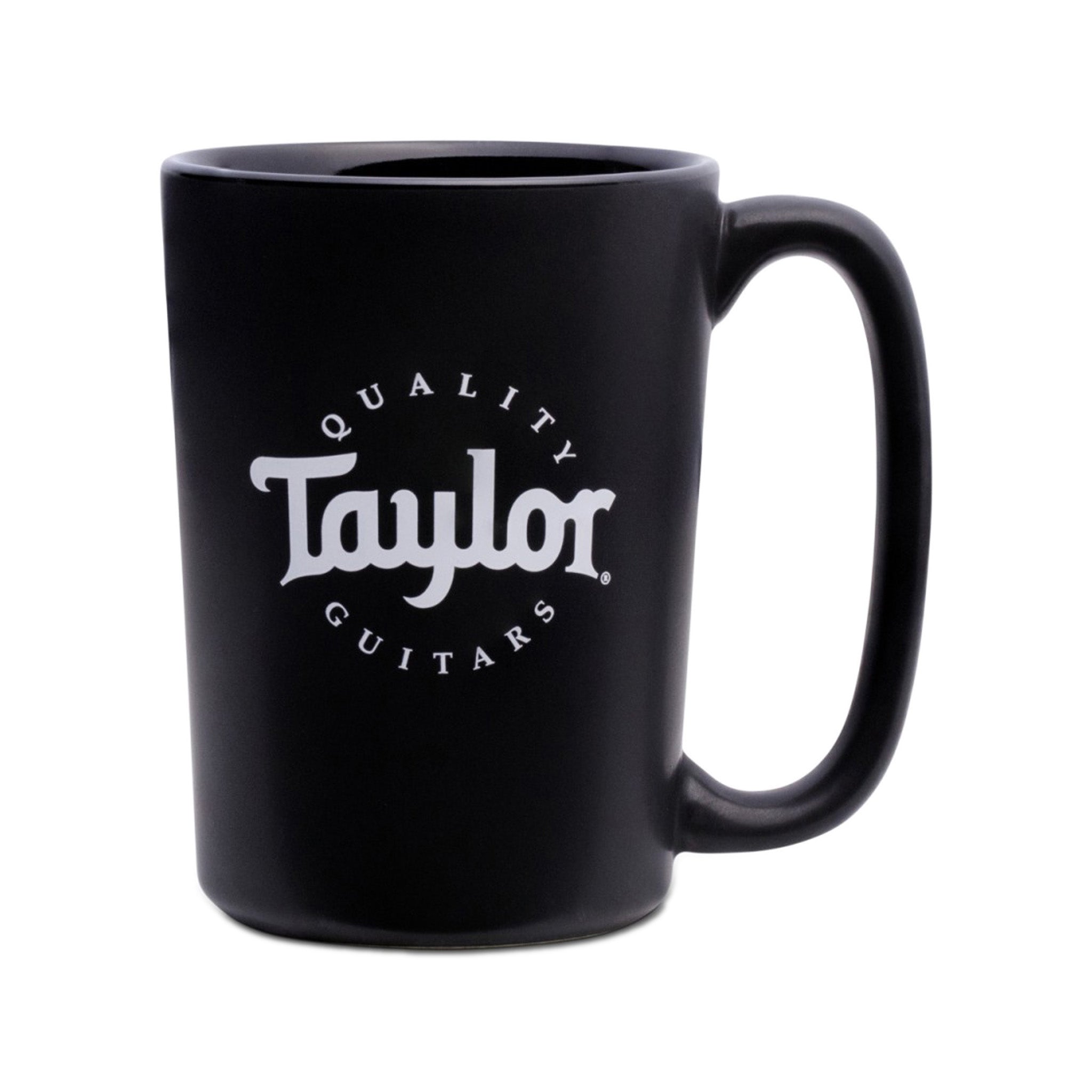 Taylor Rocca Coffee Mug w/ White Logo, Black