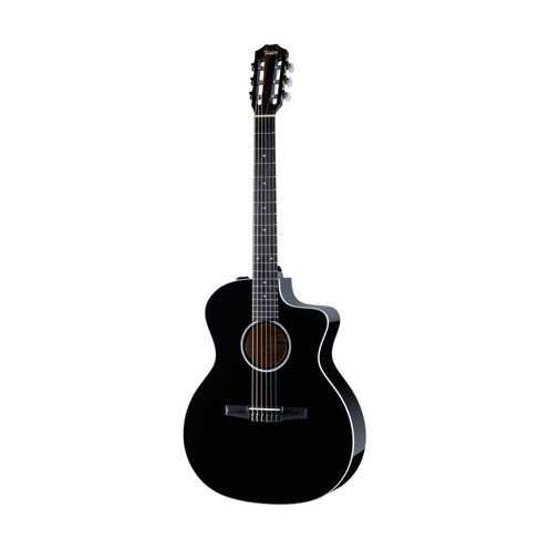 Taylor 214ce-N DLX Special Edition Grand Auditorium Nylon-String Acoustic Guitar w/Bag, Black