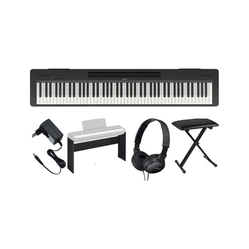 Yamaha P-145B 88-Key Digital Piano, Bundle Set
