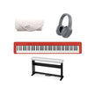 Casio CDP-S160 88-Key Digital Piano, Red, Bundle Set
