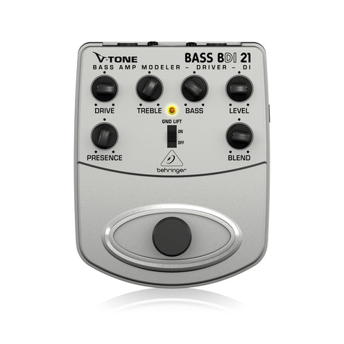 Behringer BDI21 V-Tone Bass Driver Bass Amp Modeler/Direct Box Effects Pedal
