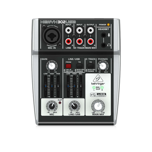 Behringer XENYX 302USB 3-Channel Mixer w/ USB, UK