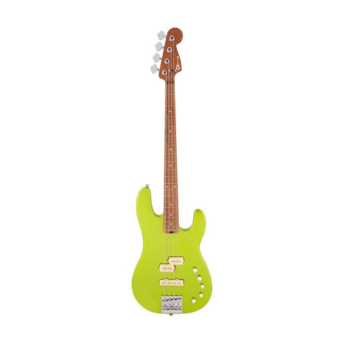 Charvel Pro-Mod San Dimas Bass PJ IV Bass Guitar, Maple FB, Lime Green Metallic