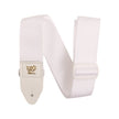 Ernie Ball Polypro Guitar Strap, White & White