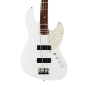 Fender Japan Elemental Jazz Bass HH Guitar, RW FB, Nimbus White