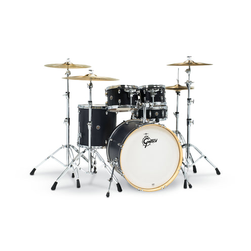 Gretsch CS1-E625-ES Catalina Special Edition 5-Piece Drum Shell Kit (22inch Bass), Ebony Satin