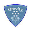 Gravity Stealth Standard 2.0mm Guitar Pick w/ Multi-hole Grip, Polished Blue