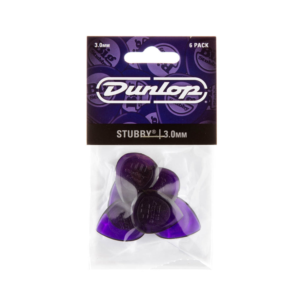 Jim Dunlop 474P 3.0mm Stubby Jazz Pick, 6-Pack