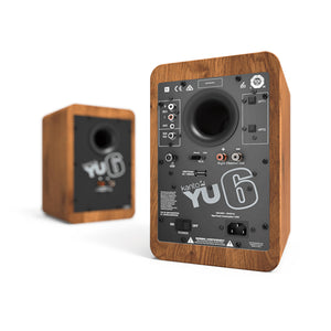 Kanto YU6 Powered Speakers with Bluetooth and Phono Preamp, Walnut