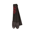 PRS Signature Logo 2inch Poly Guitar Strap, Black w/Red Logo