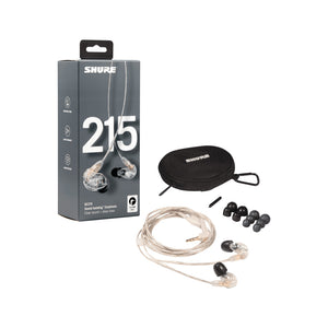 Shure SE215 Sound Isolating Earphones, Clear