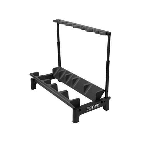 Warwick RockStand Modular Multiple 2A3E Acoustic/Electric/Bass Guitar Rack Stand, Black