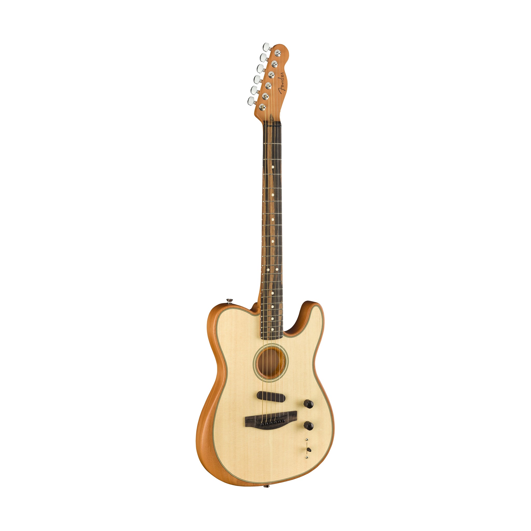 Fender American Acoustasonic Telecaster Guitar w/Bag, Ebony FB