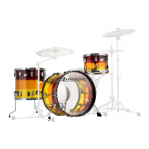 Ludwig L9223LXTSWC Vistalite 3-Piece Shell Pack LIMITED EDITION, Tequila Sunrise (B-Stock)