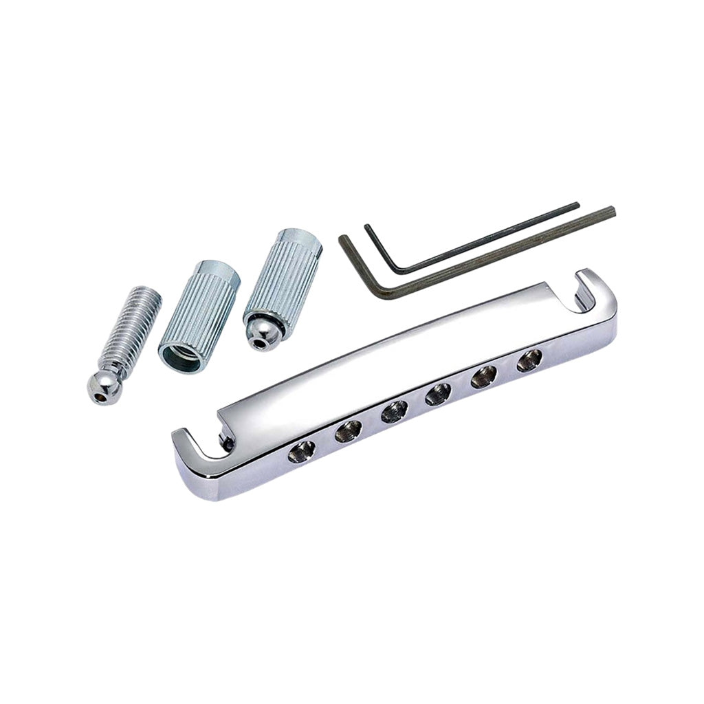3409 Allparts TP-3409 Gotoh 510FA Lightweight Aluminum Stop Tailpiece, Chro ...