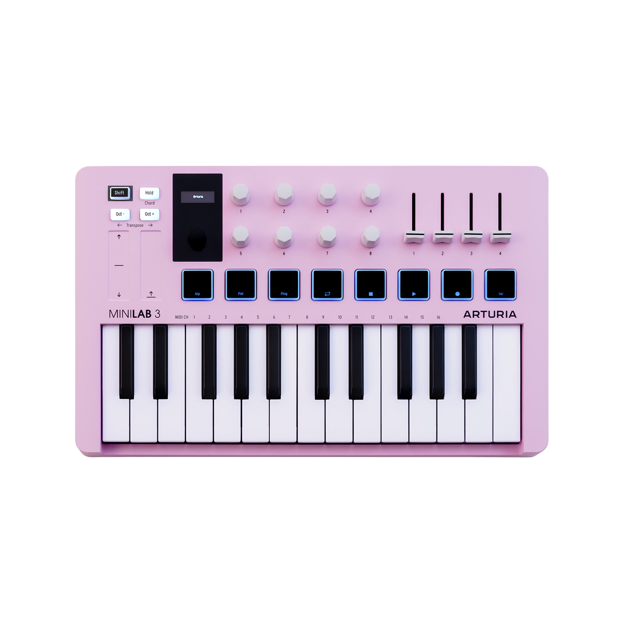 Arturia Minilab Mk3 25 Slim-Key Controller, Rose Quartz – Swee Lee Malaysia