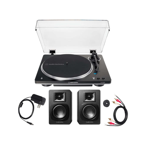 Audio Technica LP70XBT-BS with SP3X Powered Speaker