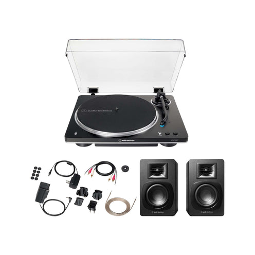 Audio Technica LP70XBT-BS with SP3X Powered Speaker