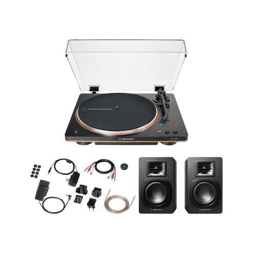 Audio Technica LP70XBT-BZ with SP3X Powered Speaker