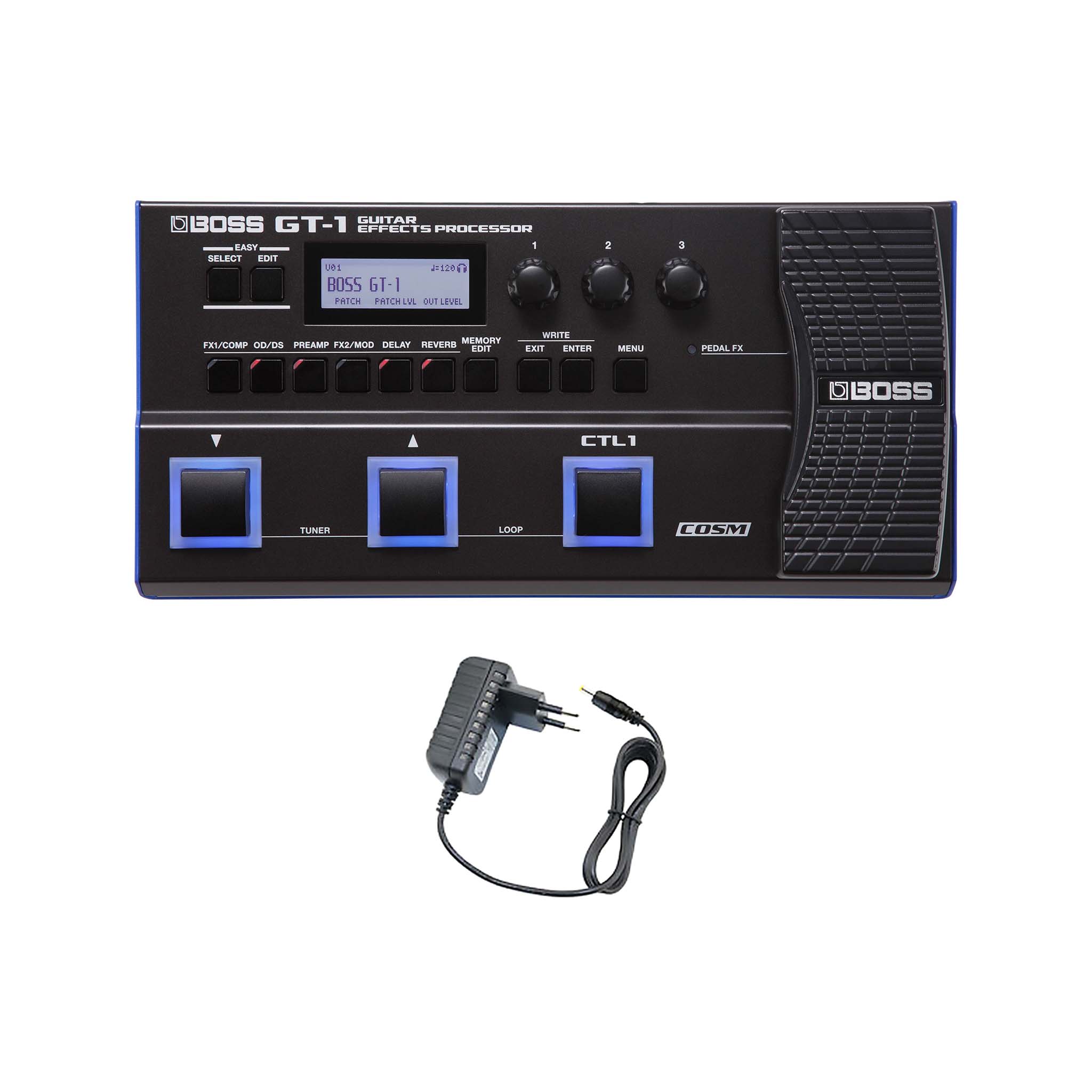 BOSS GT-1 Guitar Multi-Effects Pedal with Adaptor