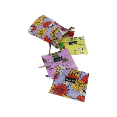 Baggu Standard Shopper Bag, Peanuts, Set of 3