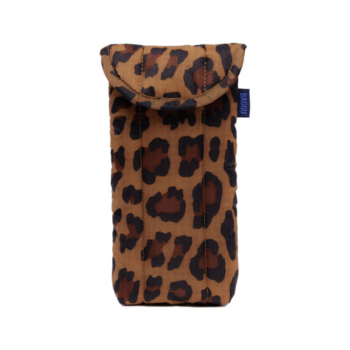 Baggu Puffy Glasses Sleeve, Leopard