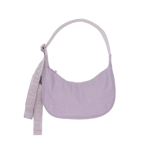 Baggu Small Nylon Crescent Bag, Dusty Pink