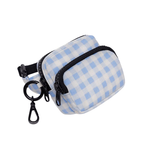 Baggu Fanny Pack Charm, Light Blue Gingham