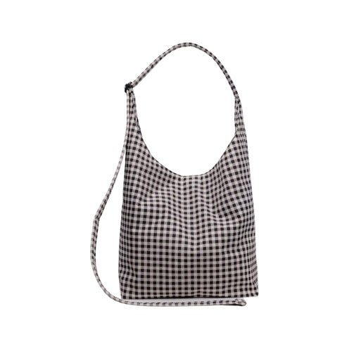 Baggu Large Nylon Sling, Black & White Gingham