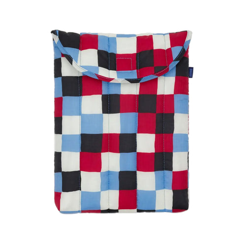 Baggu Puffy 13/14 inch Laptop Sleeve, Painted Check