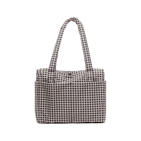Baggu Small Cloud Carry-On, Black & White Gingham