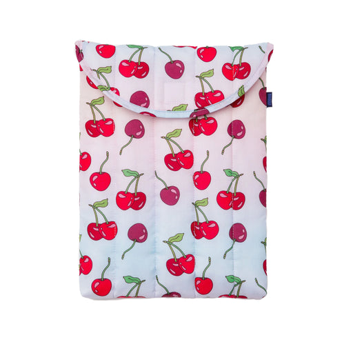 Baggu Puffy 13/14 inch Laptop Sleeve, Cherries