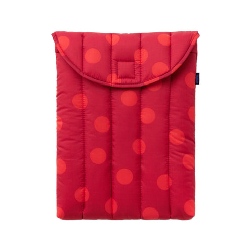 Baggu Puffy 13/14 inch Laptop Sleeve, Red Polka Dot