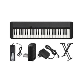 Casio Casiotone CT-S1 61-Key Portable Keyboard, Black, Bundle Set