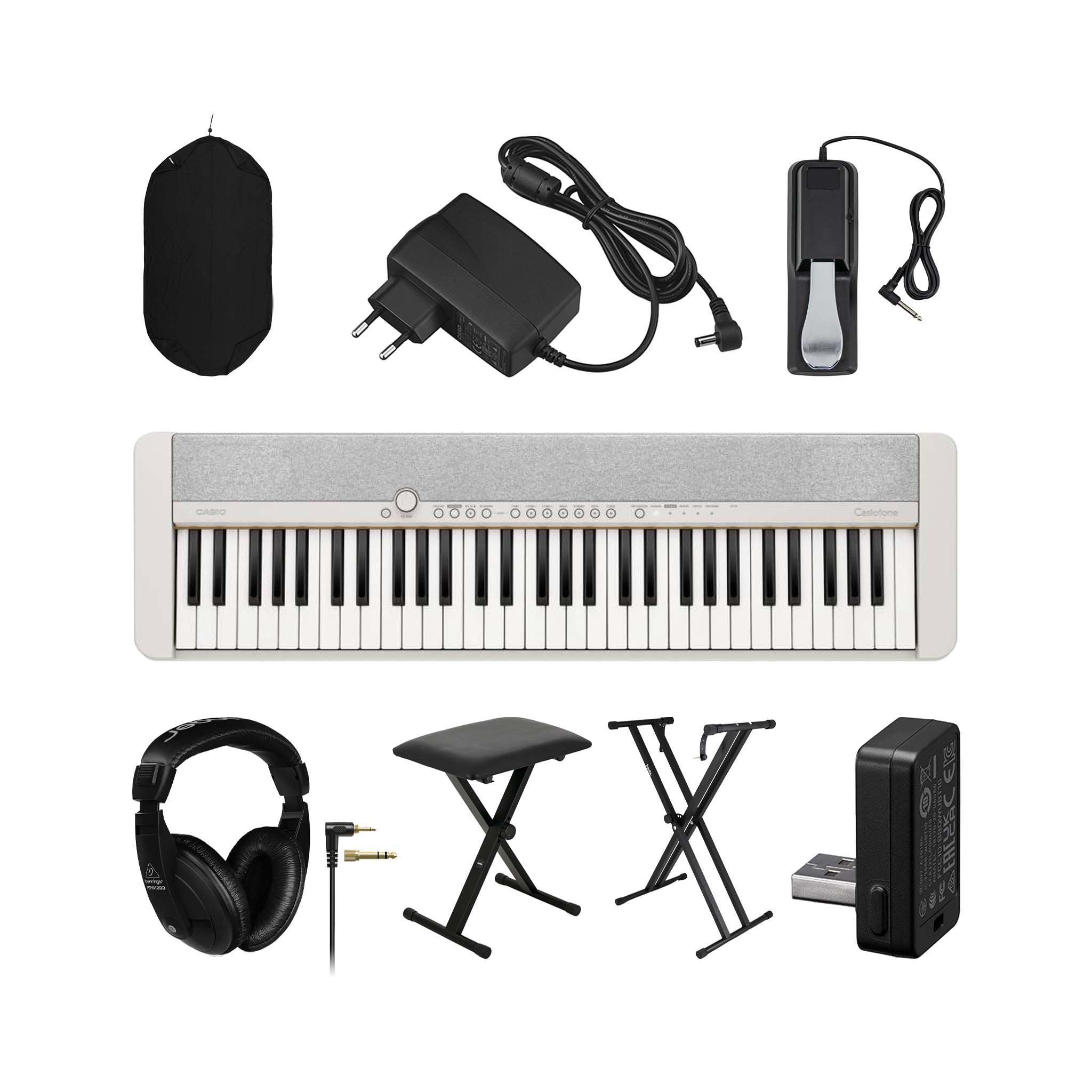 Casio Casiotone CT-S1 61-Key Portable Keyboard, White, Bundle Set – Swee Lee Malaysia