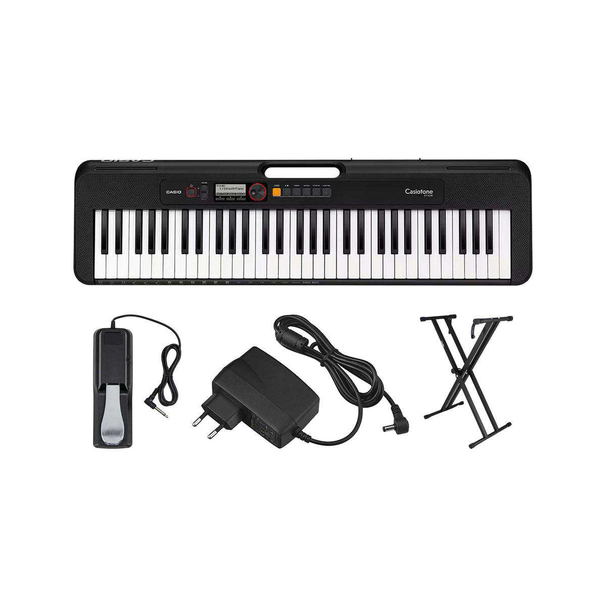 Casio Casiotone CT-S200 61-key Portable Keyboard, Black Bundle