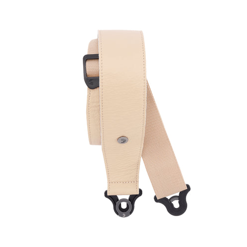 D'Addario 25BAL01 2.5-Inch Comfort Leather Auto-Lock Guitar Strap, Tan
