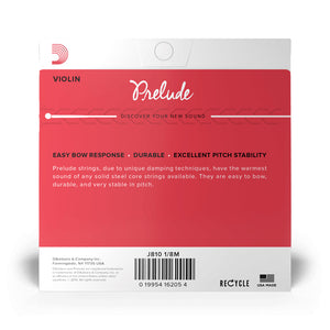 D'Addario J812 1/8M Prelude Violin Single String, A, 1/8 Medium