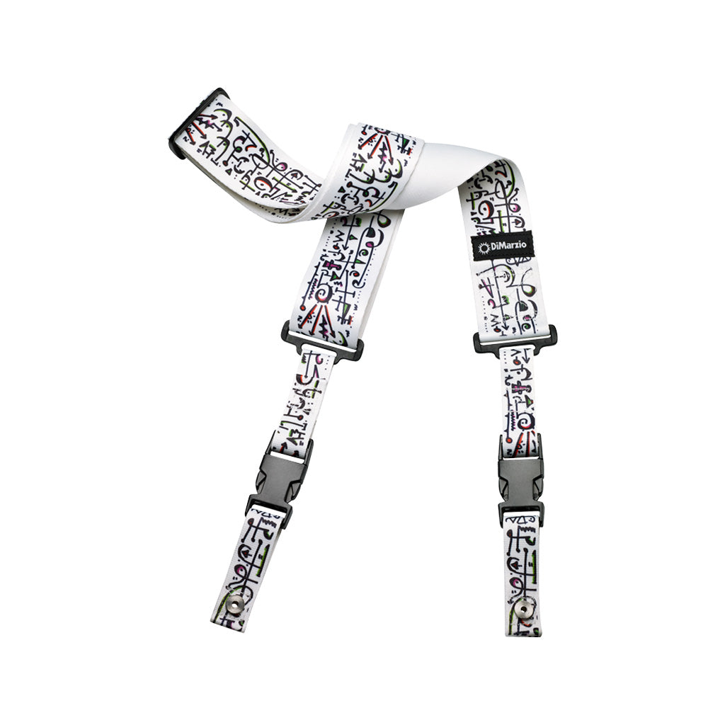 DiMarzio DD2242 Steve Vai ClipLock Art Guitar Strap, White