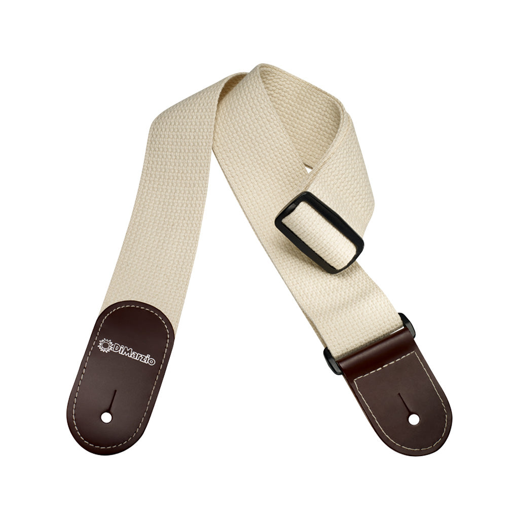 DiMarzio DD3100CN Woven Cotton Guitar Strap w/Leather Ends, Natural