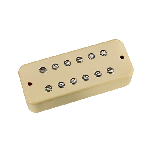 DiMarzio DP-154BK DLX Plus Bridge Soapbar Guitar Pickup, Cream