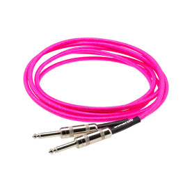 DiMarzio EP1710SSPK Overbraid Instrument Cable, 10ft, Neon Pink
