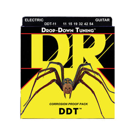 DR Strings DDT-11 Drop-Down Tuning Nickel Plated Steel Electric Guitar Strings, Heavy, 11-54