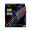 DR Strings NMCE-10 Hi-Def Neon Multi-Color K3 Coated Electric Guitar Strings, Medium, 10-46